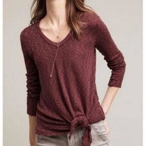 ANTHRO | Tie Front Long Sleeve Top M391